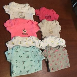 👶🏻 newborn carters onesie lot 8pc never worn